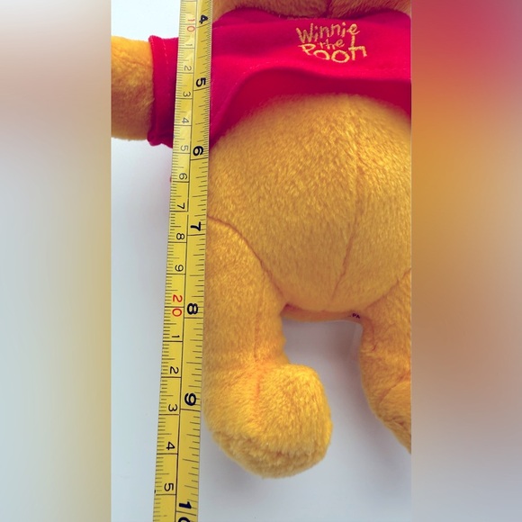 2001 Disney Winnie the Pooh Plush - Bright Yellow and Red - Picture 5 of 6